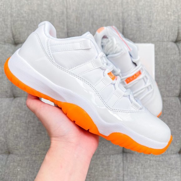 Jordan Shoes - 🍊 Nike Air Jordan 11 Retro low white orange shoes